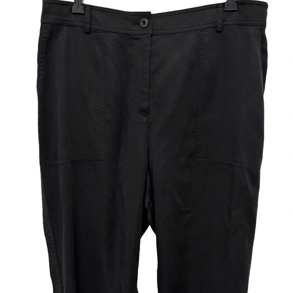 J. Crew Drapey Lyocell Viscose Twill Black Relaxed Fit Pants Size 16 NWT